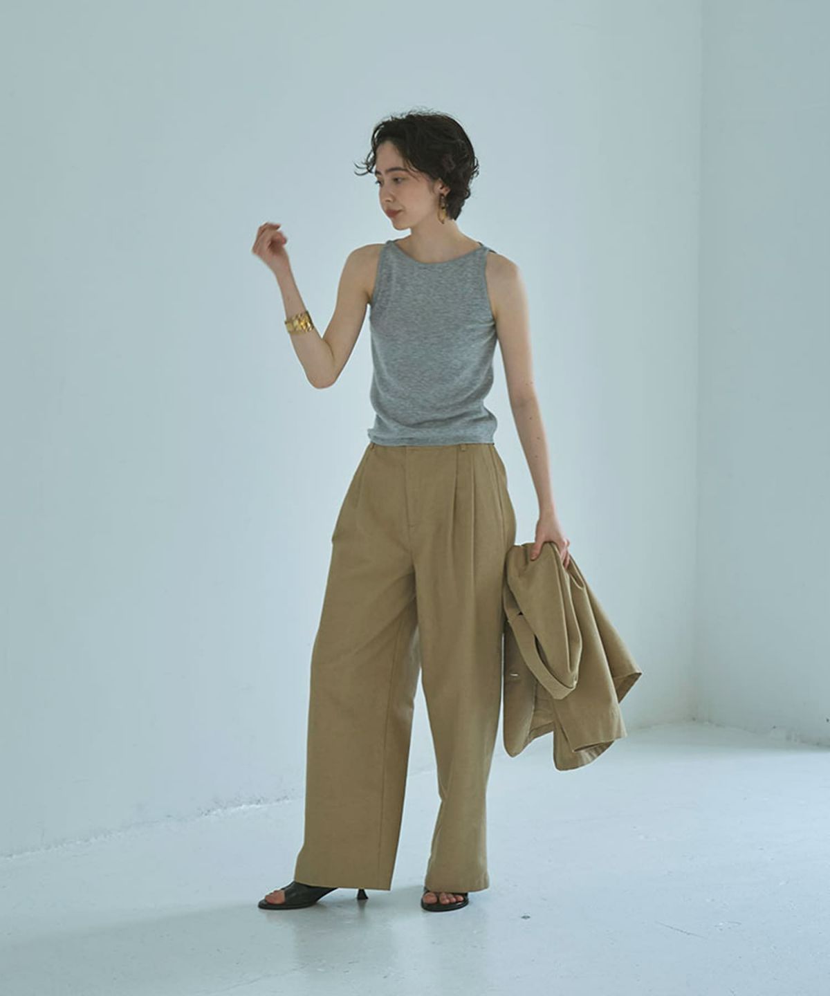 着用イメージ 165cm BEIGE