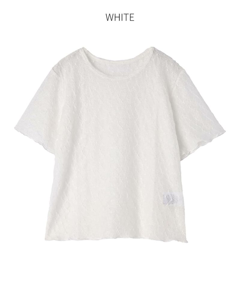 端っこメロウレースTシャツB | おしゃれな大人レディース