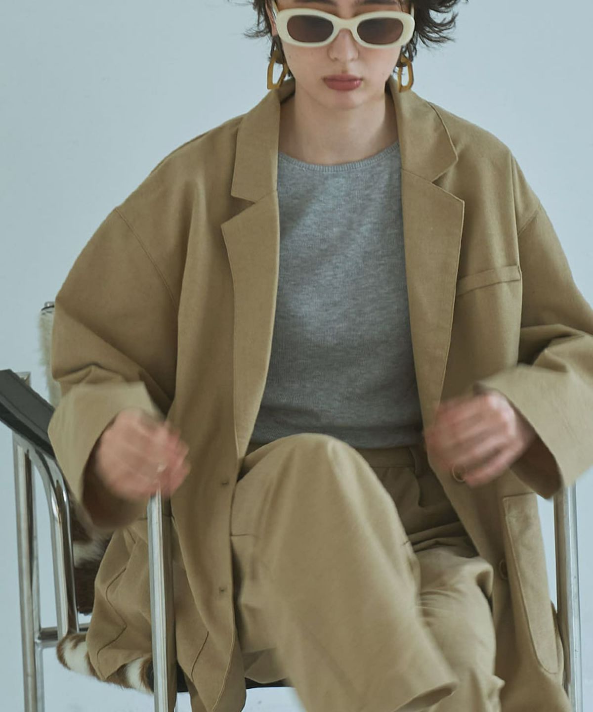 着用イメージ 165cm BEIGE