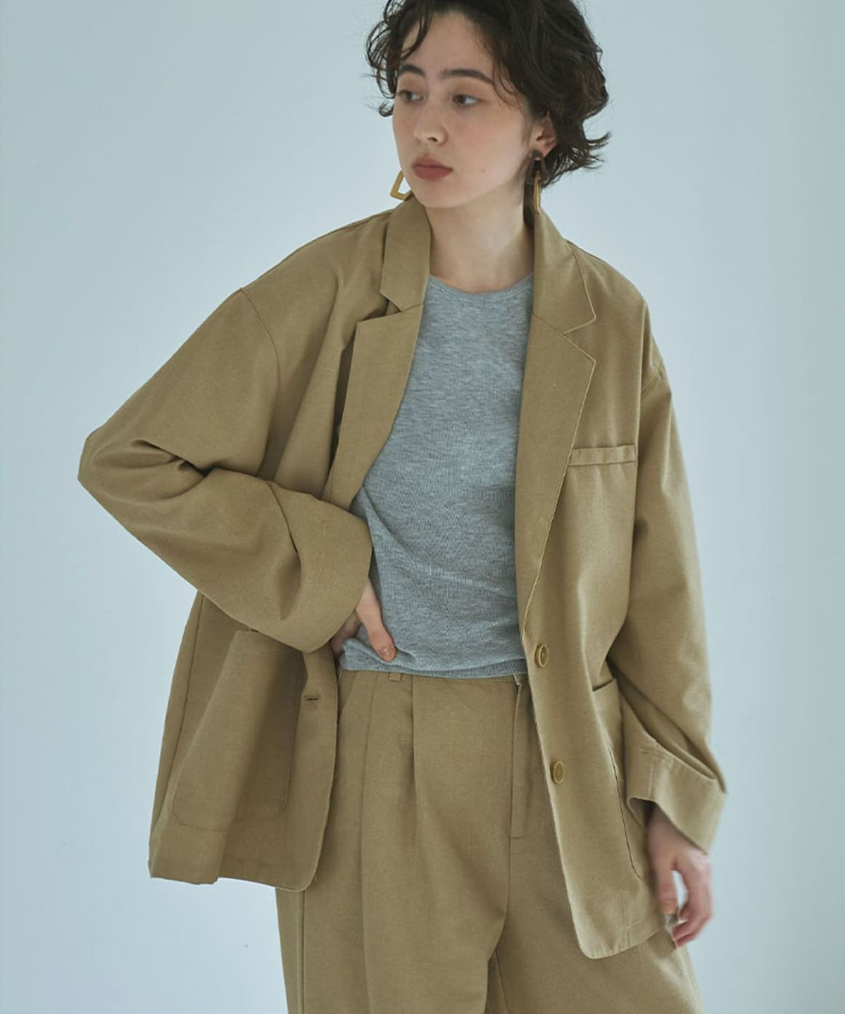 着用イメージ 165cm BEIGE