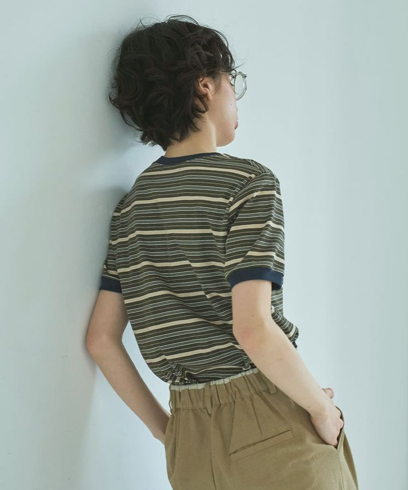 ☆韓国大人気☆デイリールーズTシャツ/DE MERIEL☆ MARJOUR】RINGER BORDER TEE | おしゃれな大人レディース