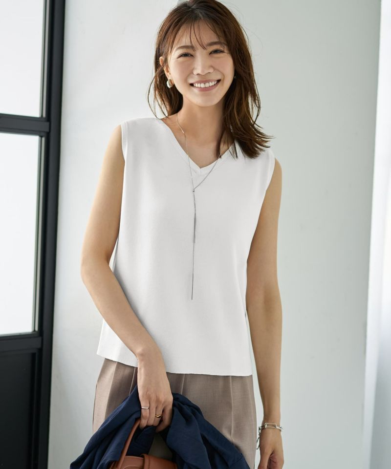 谷口美佳さん監修】新涼感前後2WAYノースリトップス