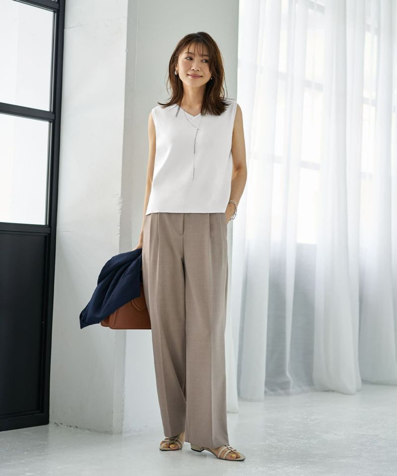 谷口美佳さん監修】新涼感前後2WAYノースリトップス