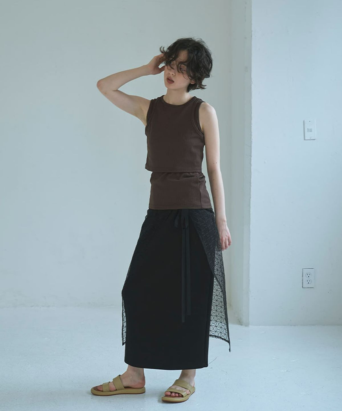 着用イメージ 165cm BROWN
