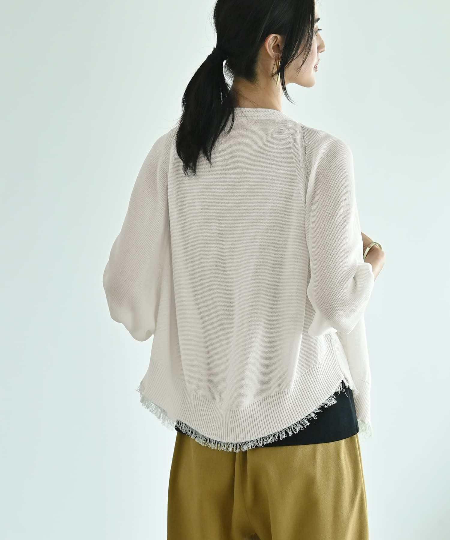 着用イメージ 170cm ホワイト