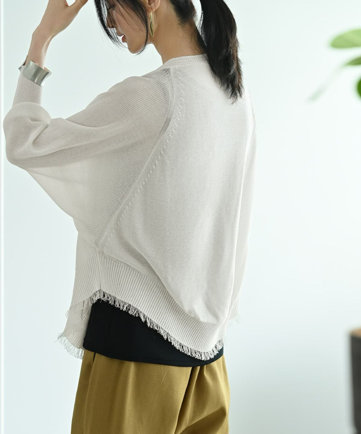 着用イメージ 170cm ホワイト