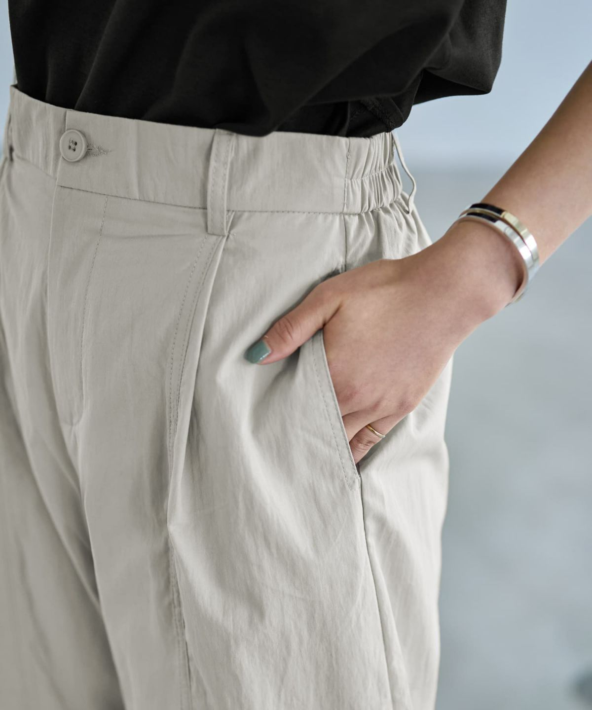 着用イメージ 167cm エアリーグレー