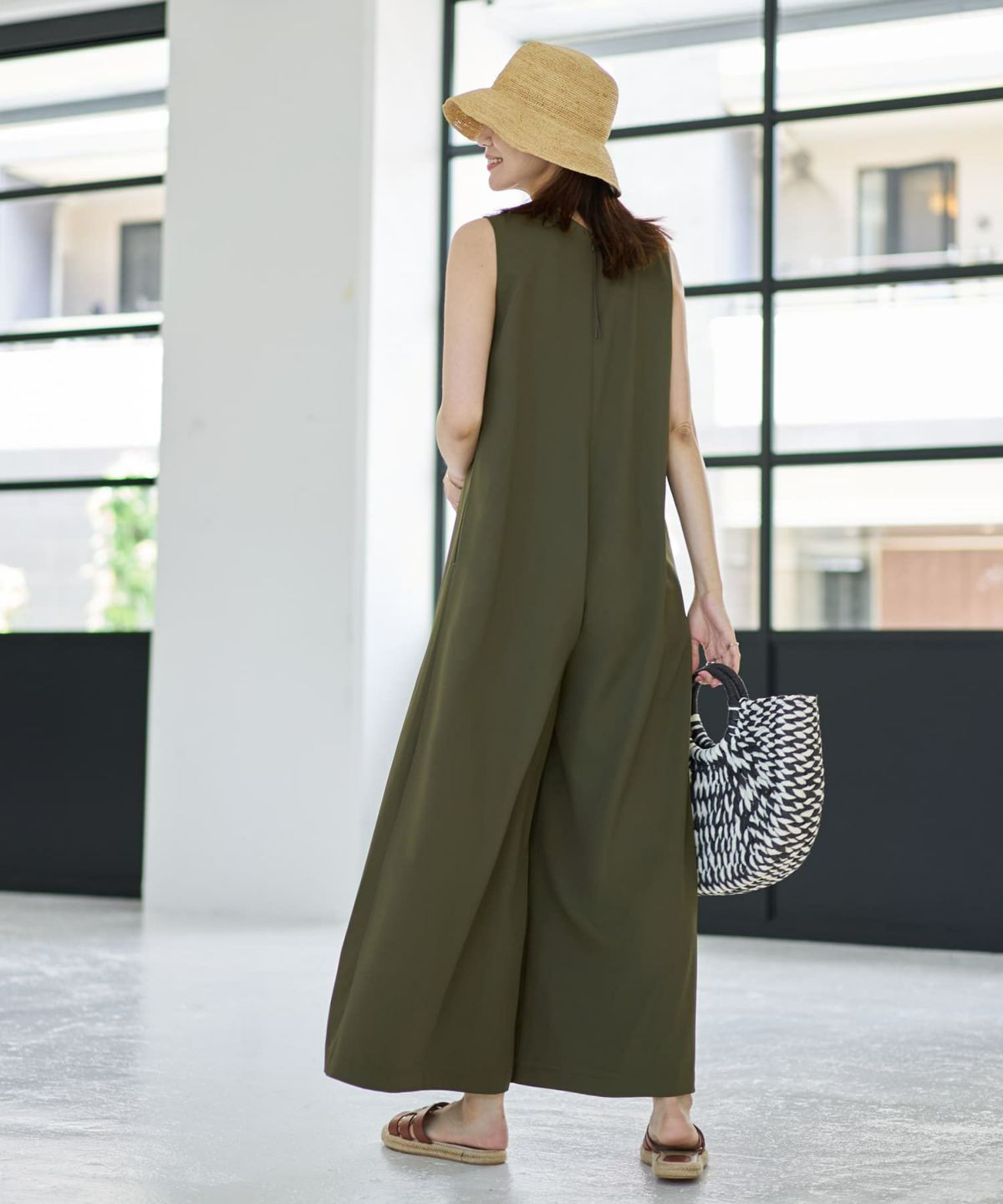 着用イメージ 166cm カーキ サイズ02