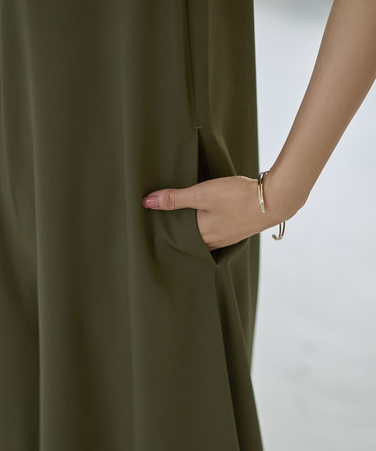 着用イメージ 166cm カーキ サイズ02