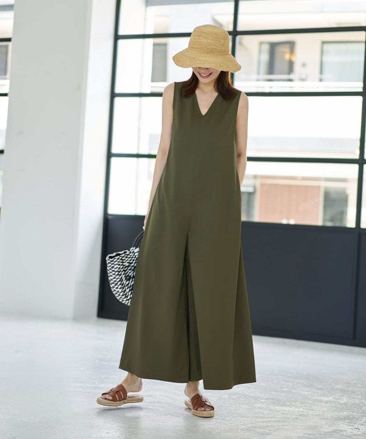 着用イメージ 166cm カーキ サイズ02