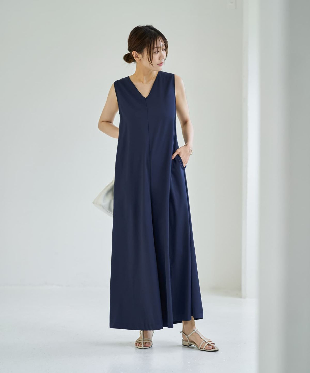 着用イメージ 166cm ネイビー サイズ02
