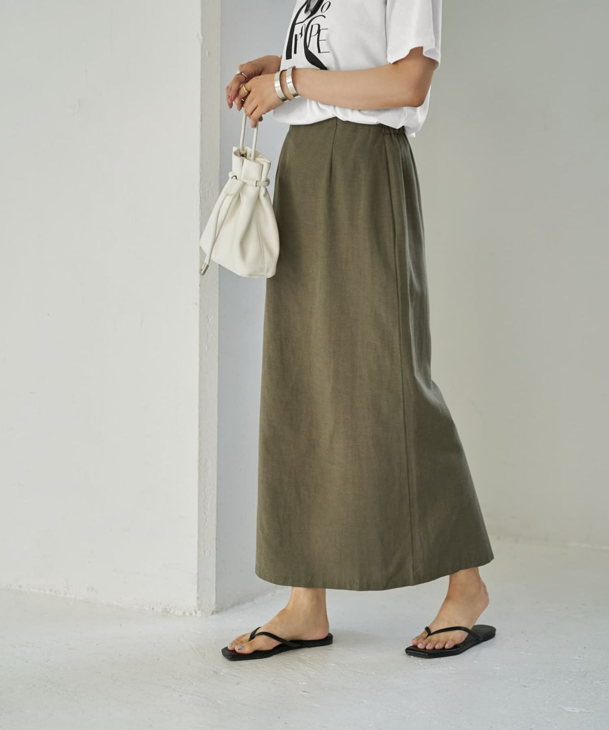 着用イメージ 166cm カーキ サイズ02