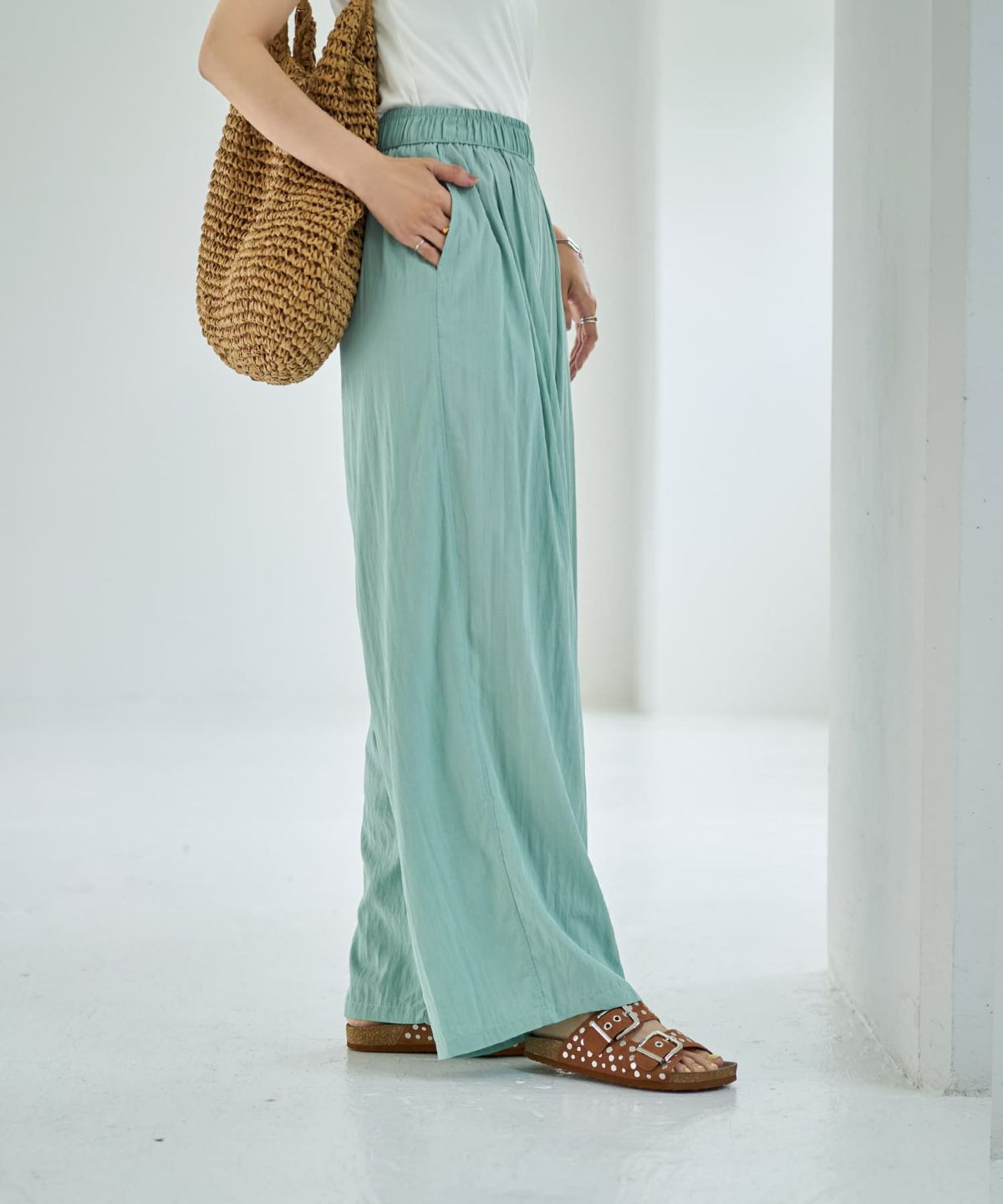 着用イメージ 166cm ダークミント