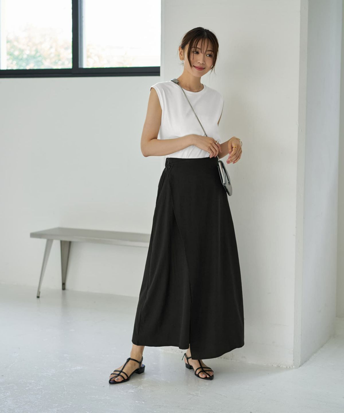 着用イメージ 166cm ブラック