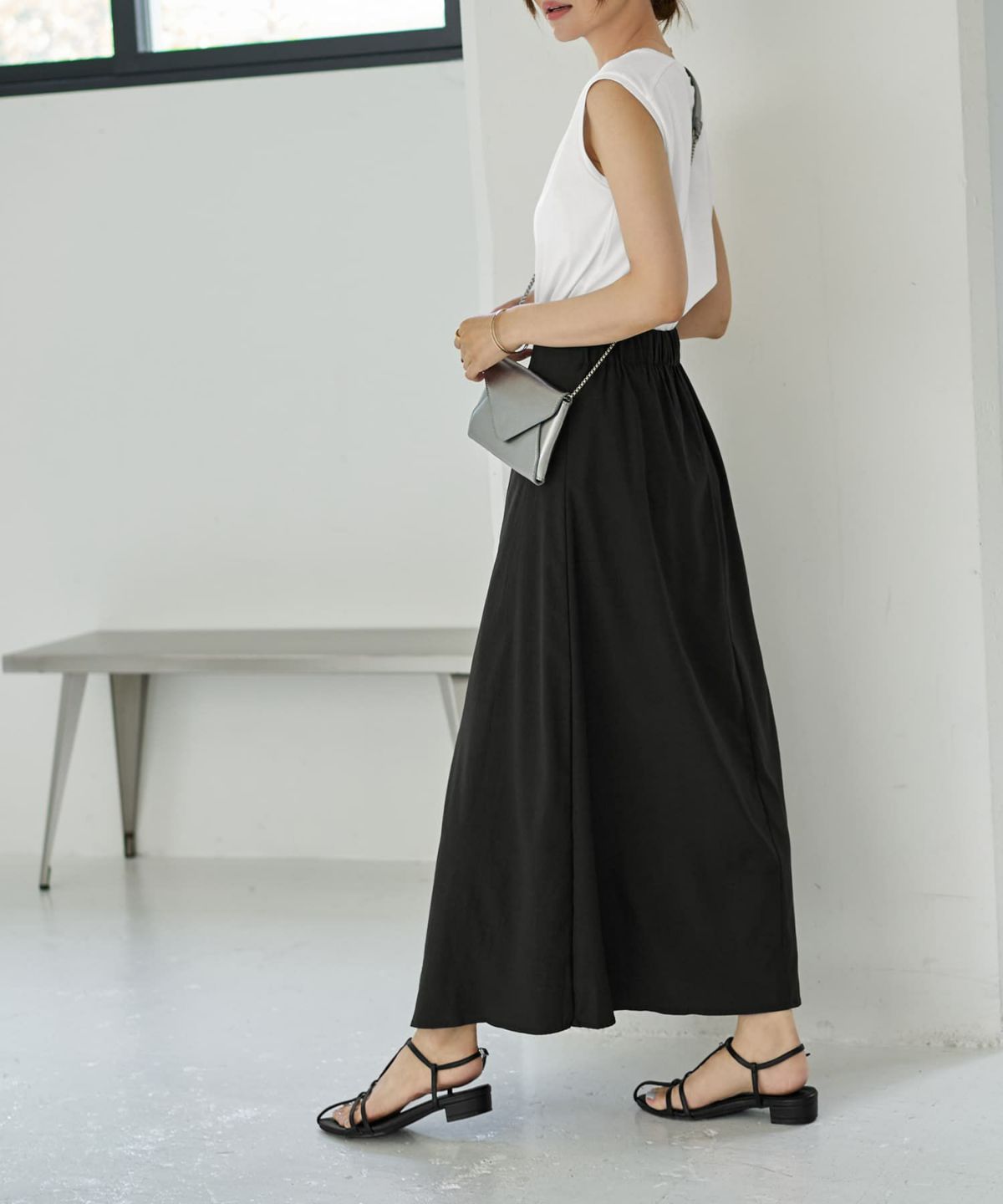 着用イメージ 166cm ブラック