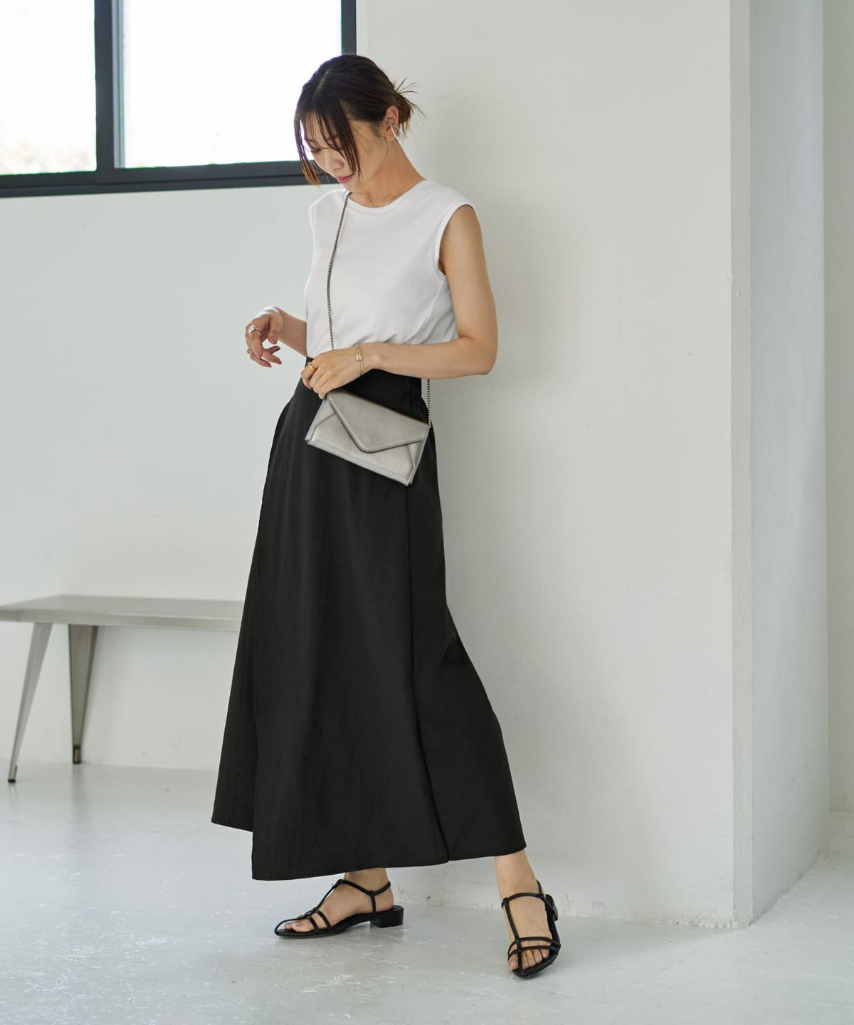 着用イメージ 166cm ブラック