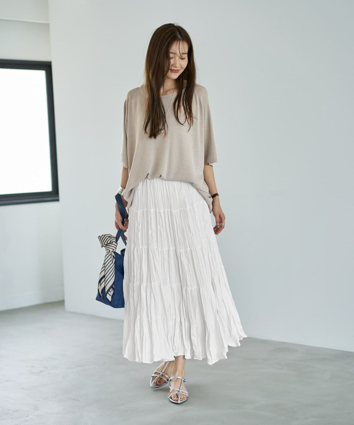 サンドベージュ×アイボリー