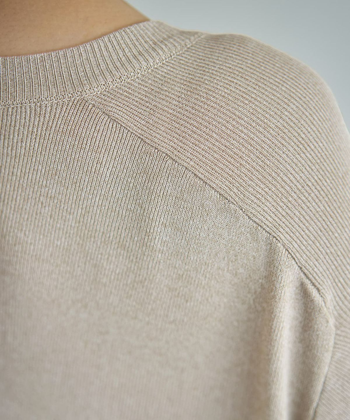 着用イメージ 166cm サンドベージュ×アイボリー