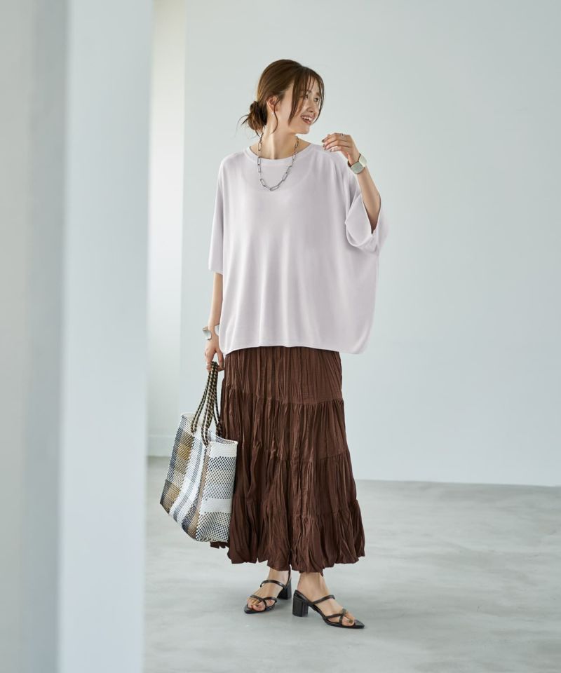 ☆暑さが残る晩夏以降も素敵なコーデセット（ニットtops+