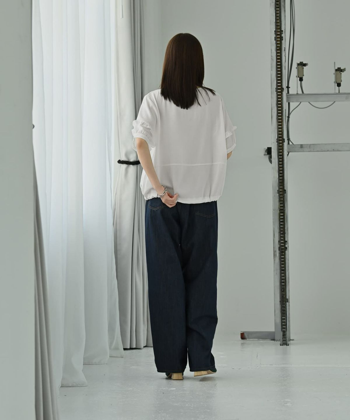 着用イメージ 172cm ホワイト