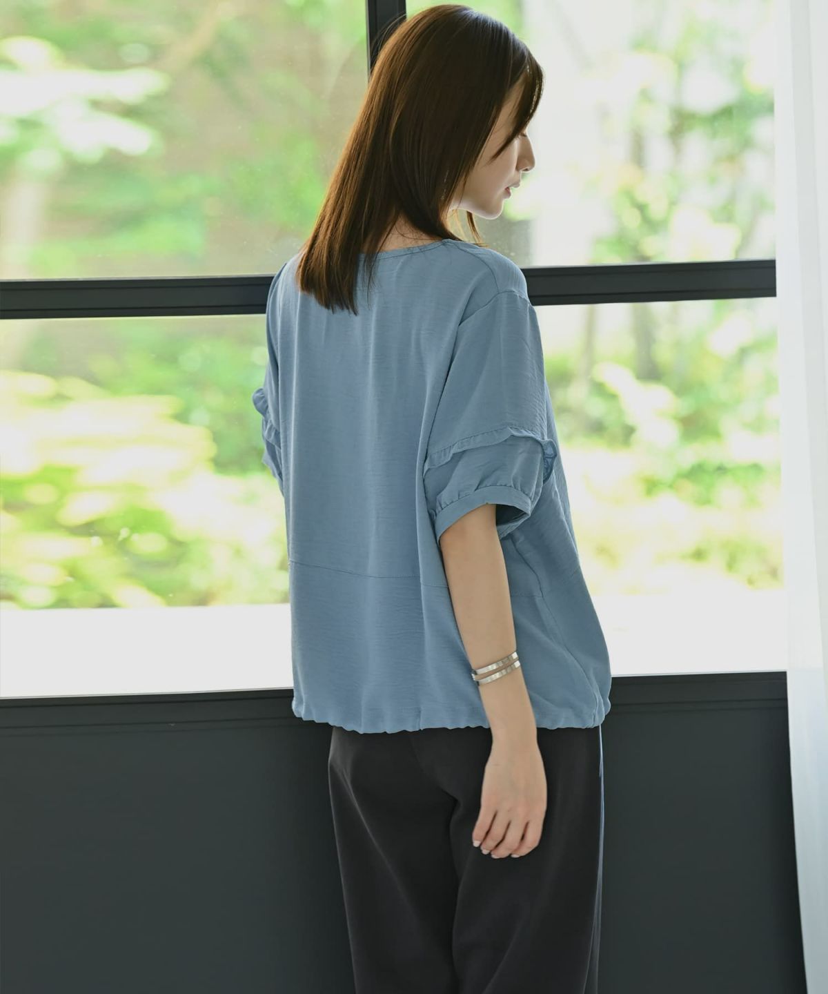 着用イメージ 172cm ブルー