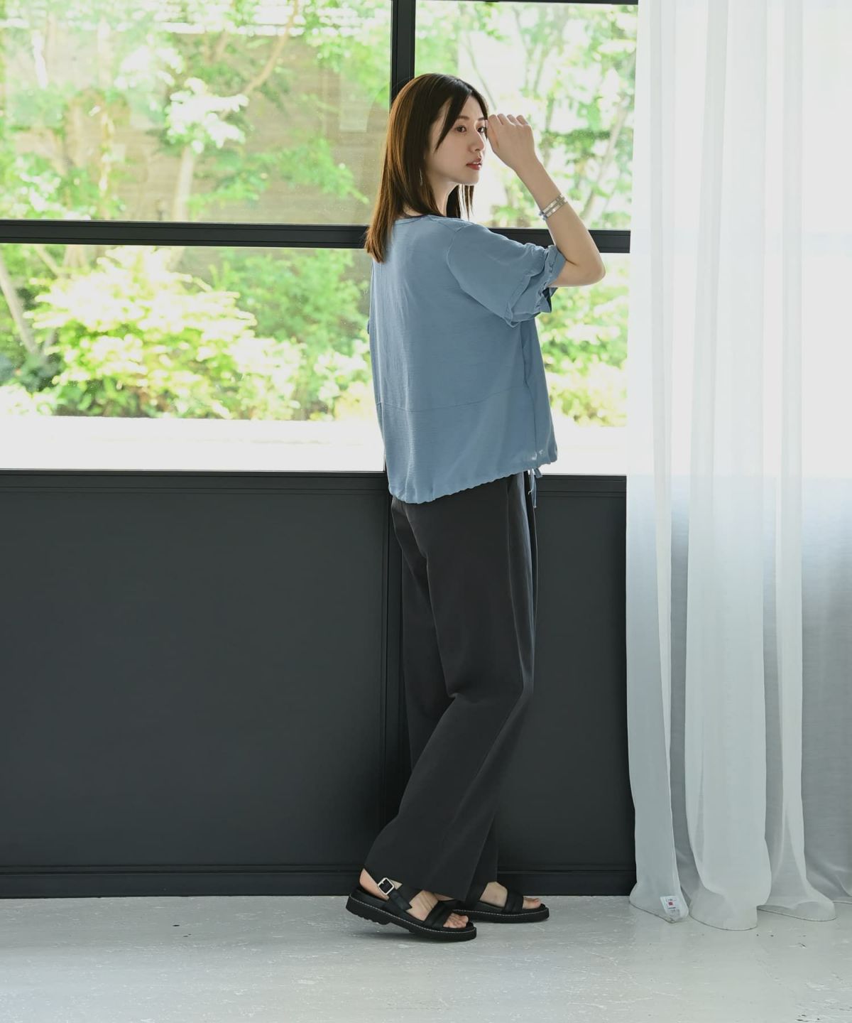 着用イメージ 172cm ブルー