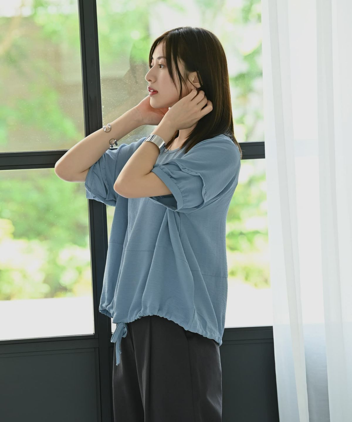 着用イメージ 172cm ブルー