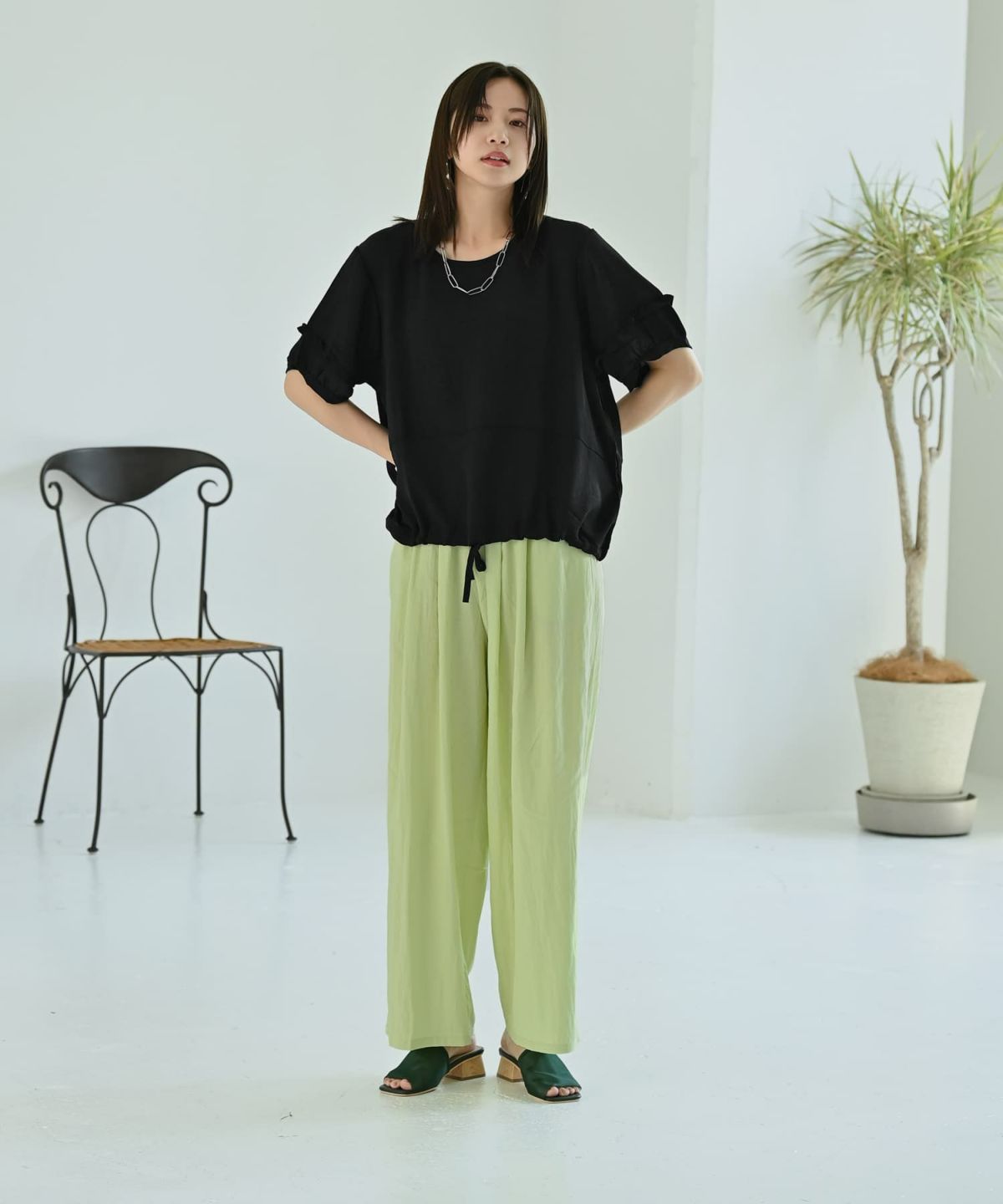 着用イメージ 172cm ブラック