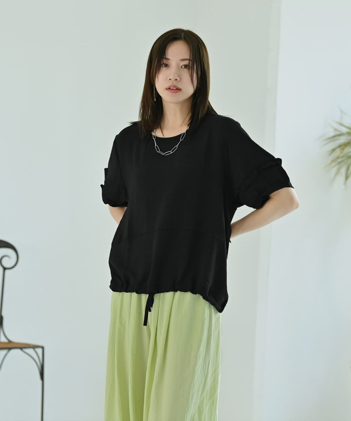 着用イメージ 172cm ブラック