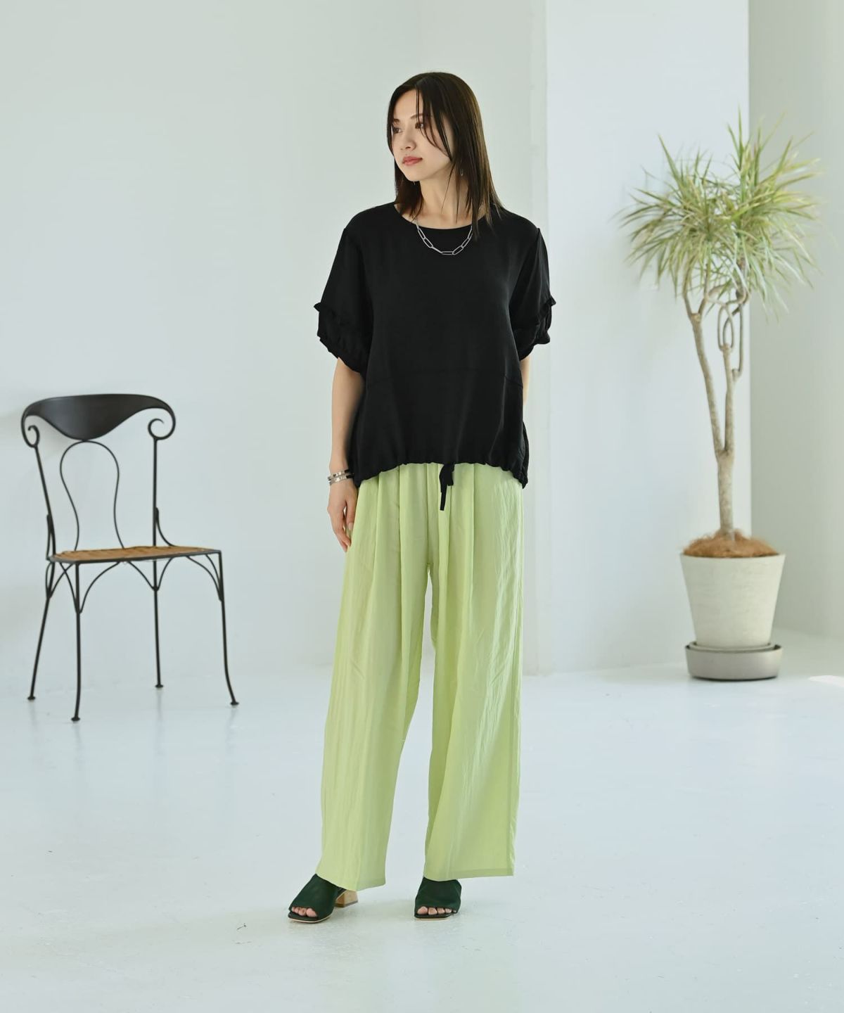 着用イメージ 172cm ブラック