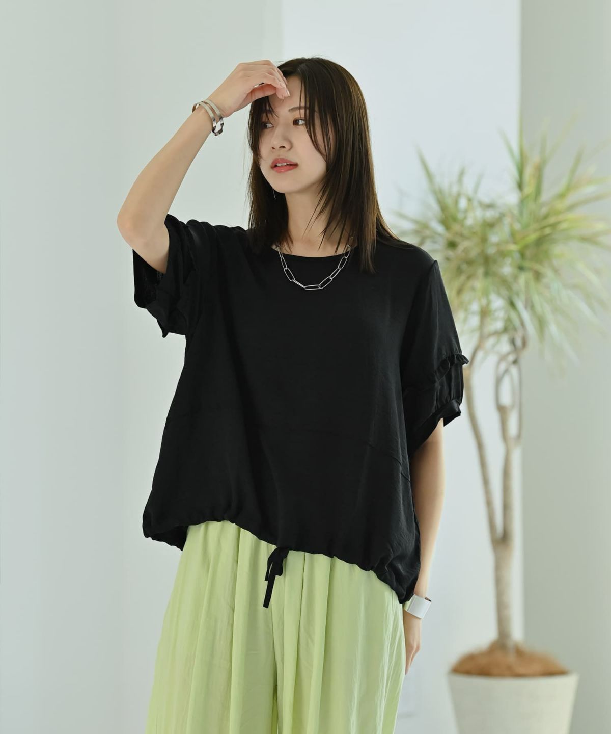 着用イメージ 172cm ブラック