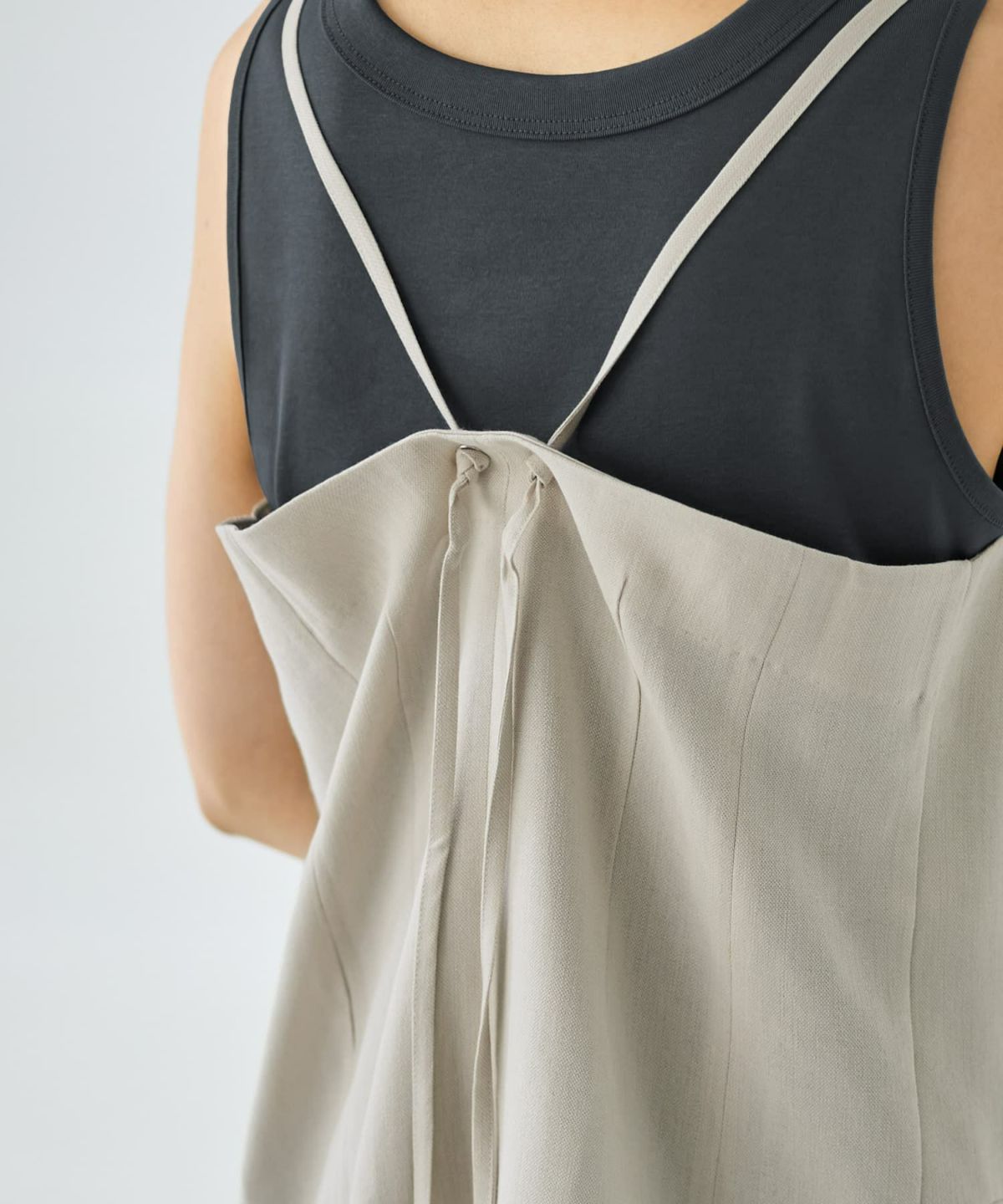 着用イメージ 166cm グレージュ