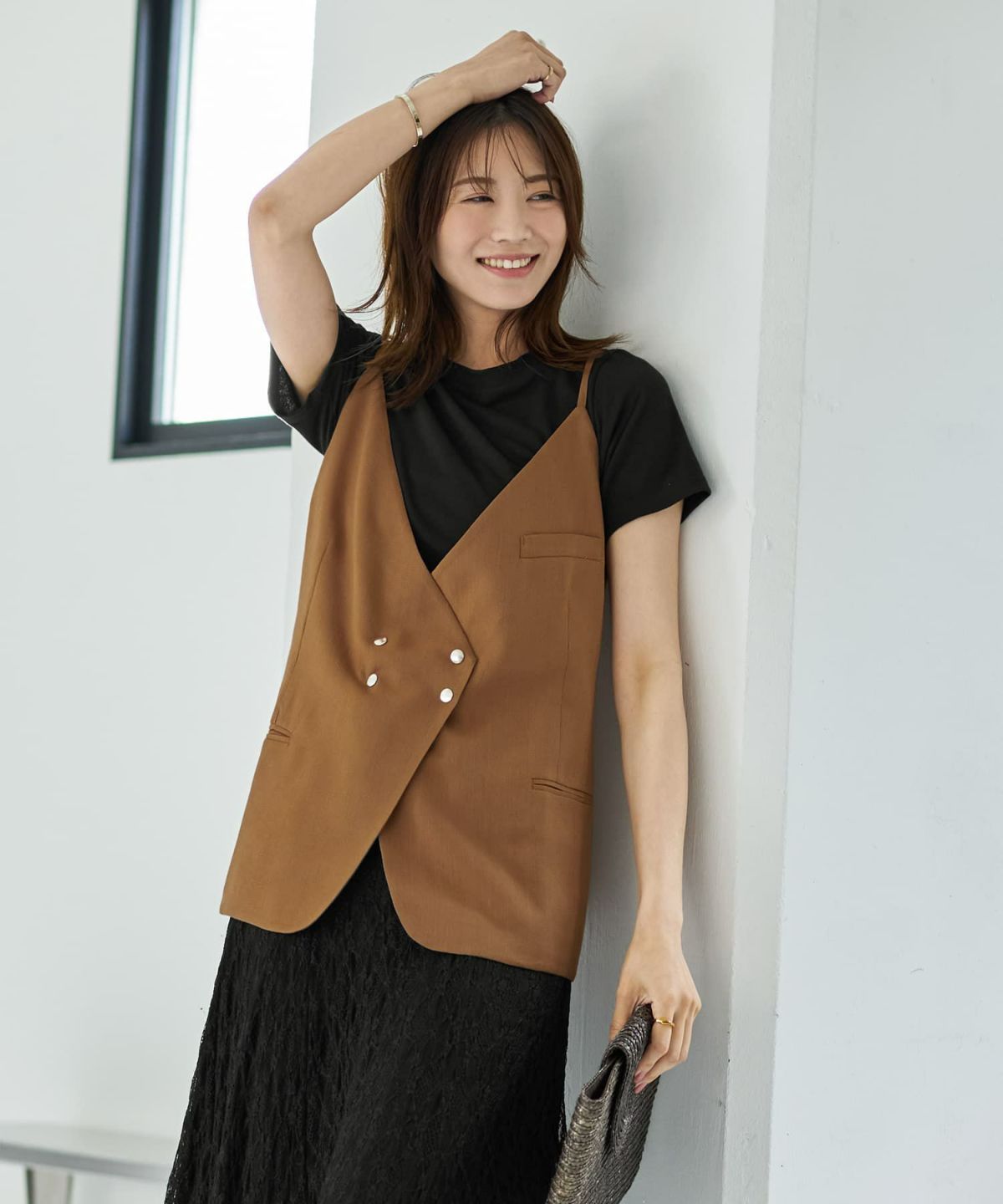 着用イメージ 166cm シナモン