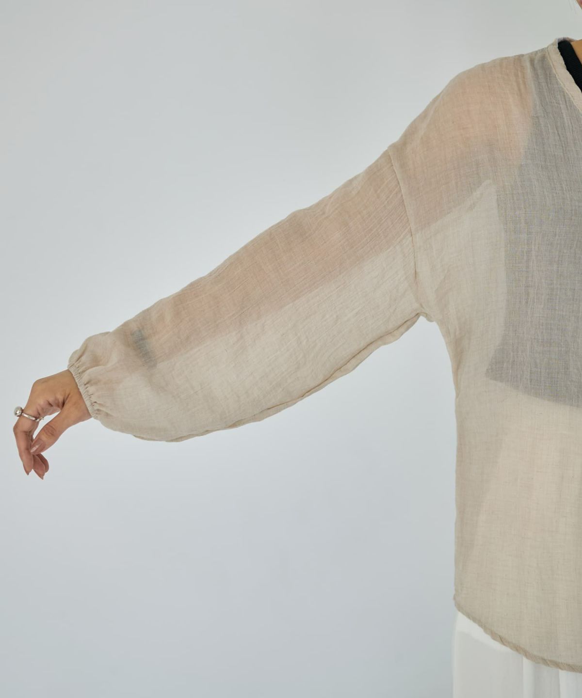 着用イメージ 166cm グレージュ