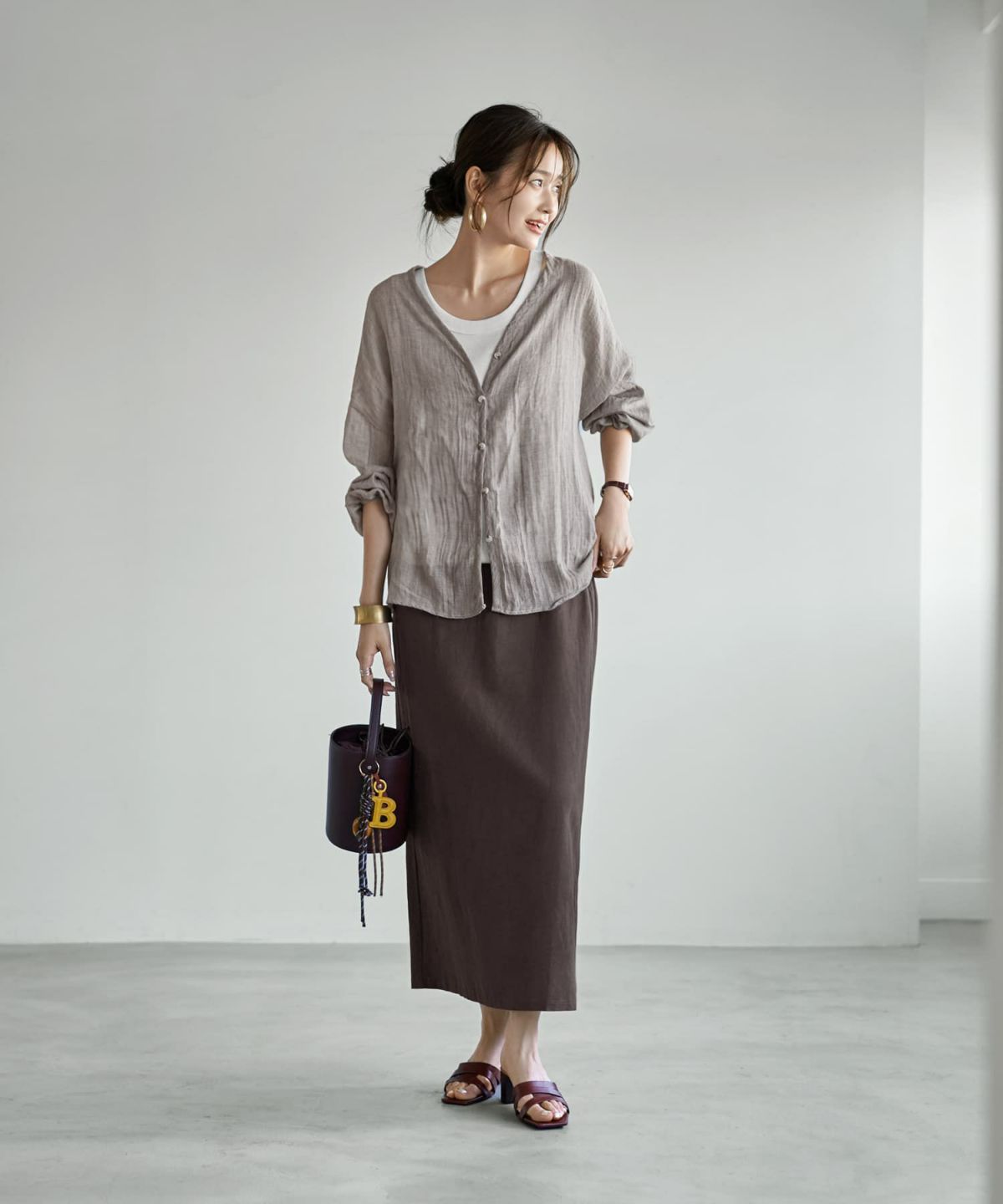 着用イメージ 166cm グレーミックス