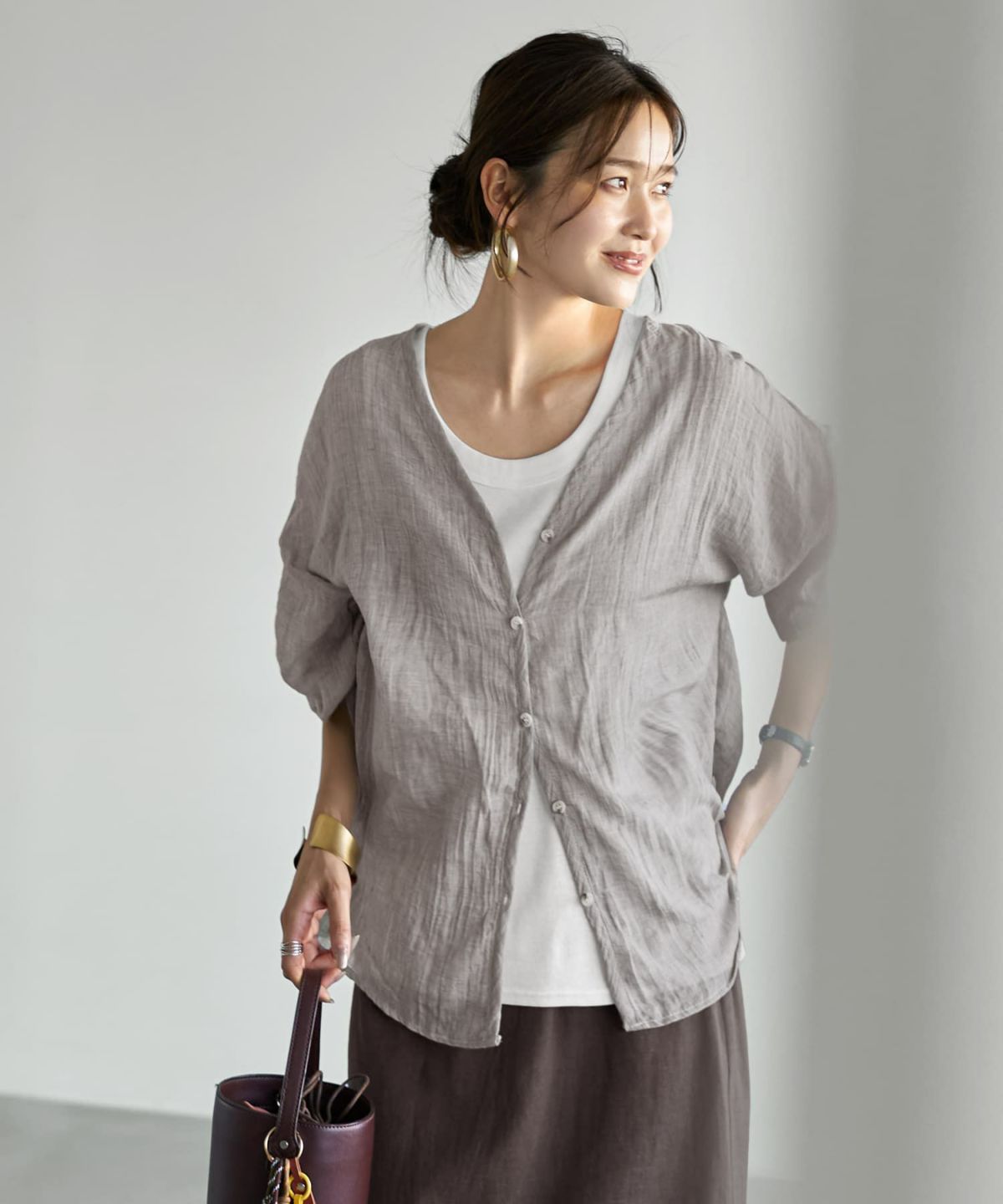 着用イメージ 166cm グレーミックス