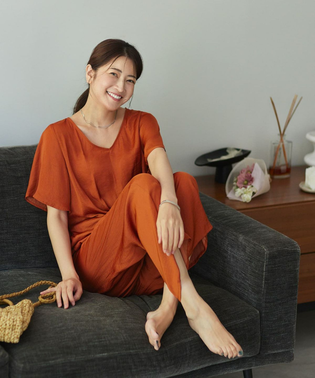 着用イメージ 168cm テラコッタ