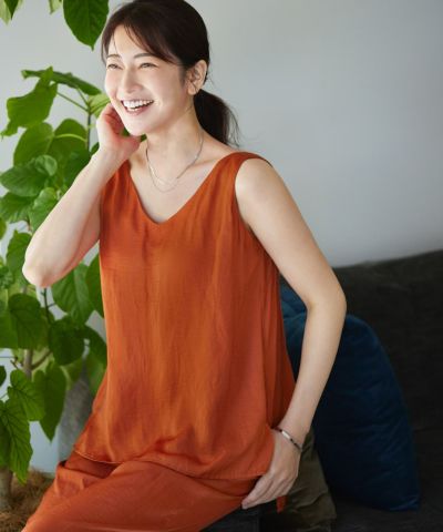 ERIKA MORI×STYLE DELI】パッド付きノースリーブトップス