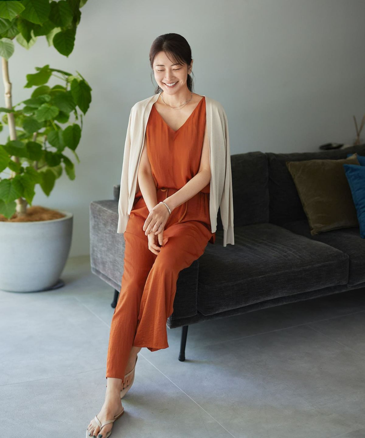 着用イメージ 168cm テラコッタ