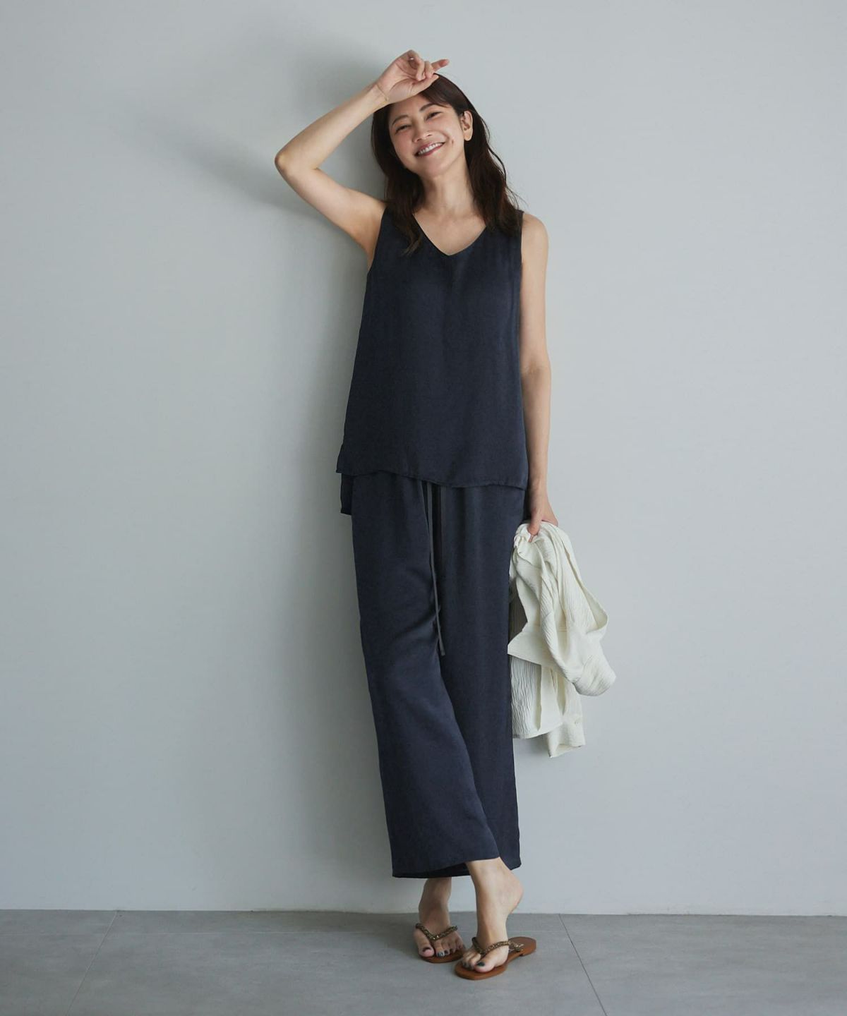 着用イメージ 168cm ネイビー