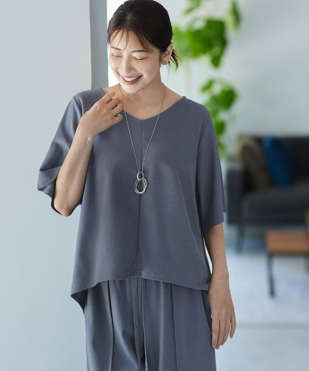 着用イメージ 168cm ブルーグレー 02サイズ