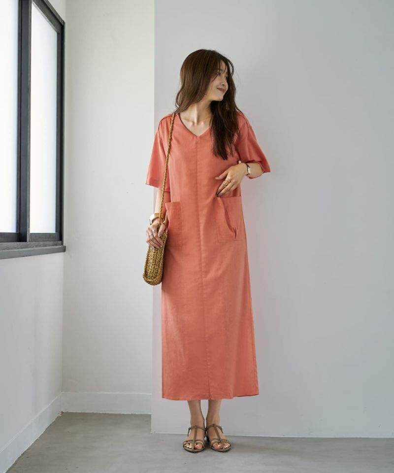【VICTORIA BECKHAM】コットン混マキシワンピース 送料関税込【Victoria Beckham】コットン混 マキシワンピース