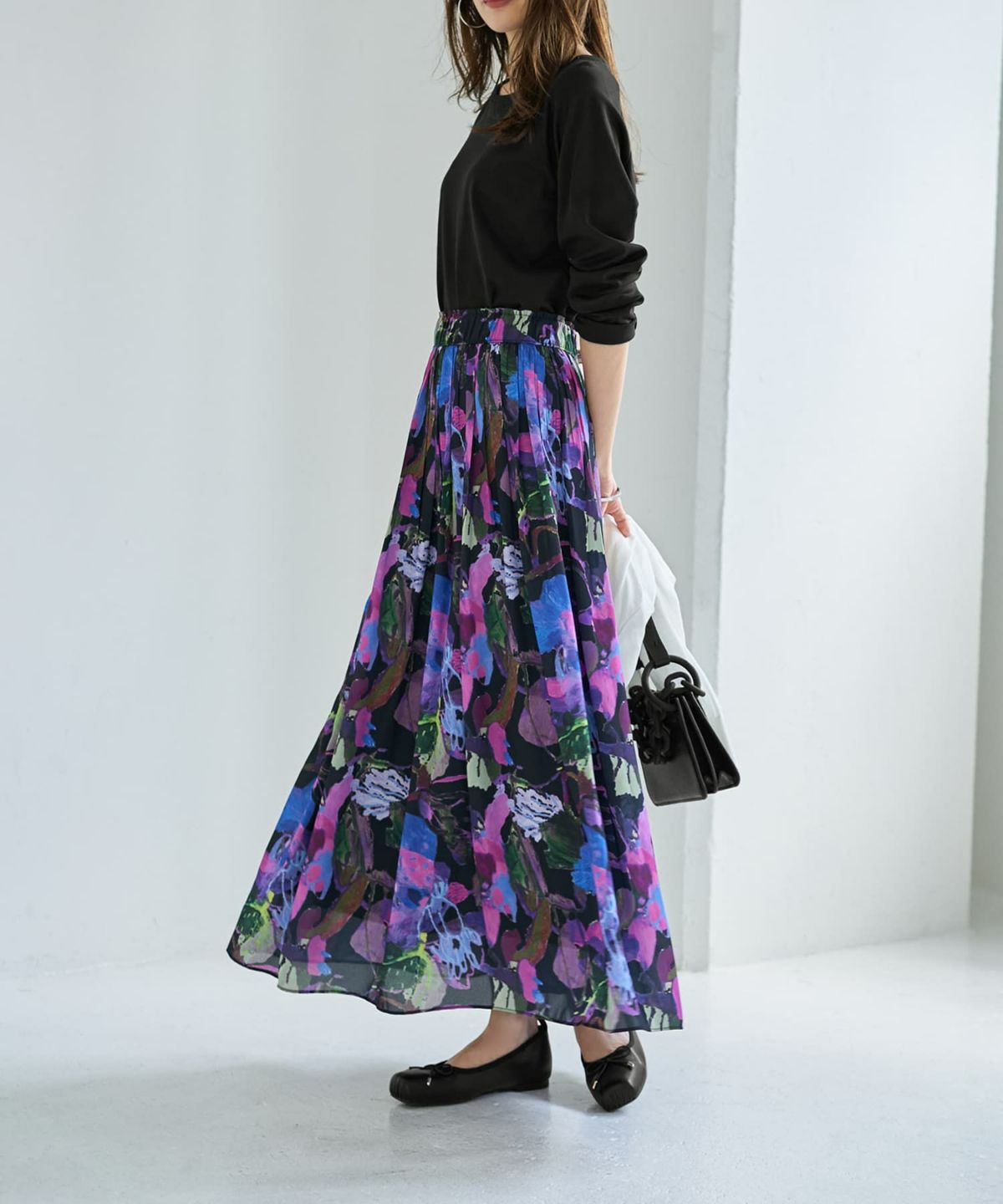 着用イメージ 167cm ブラックミックス 02サイズ