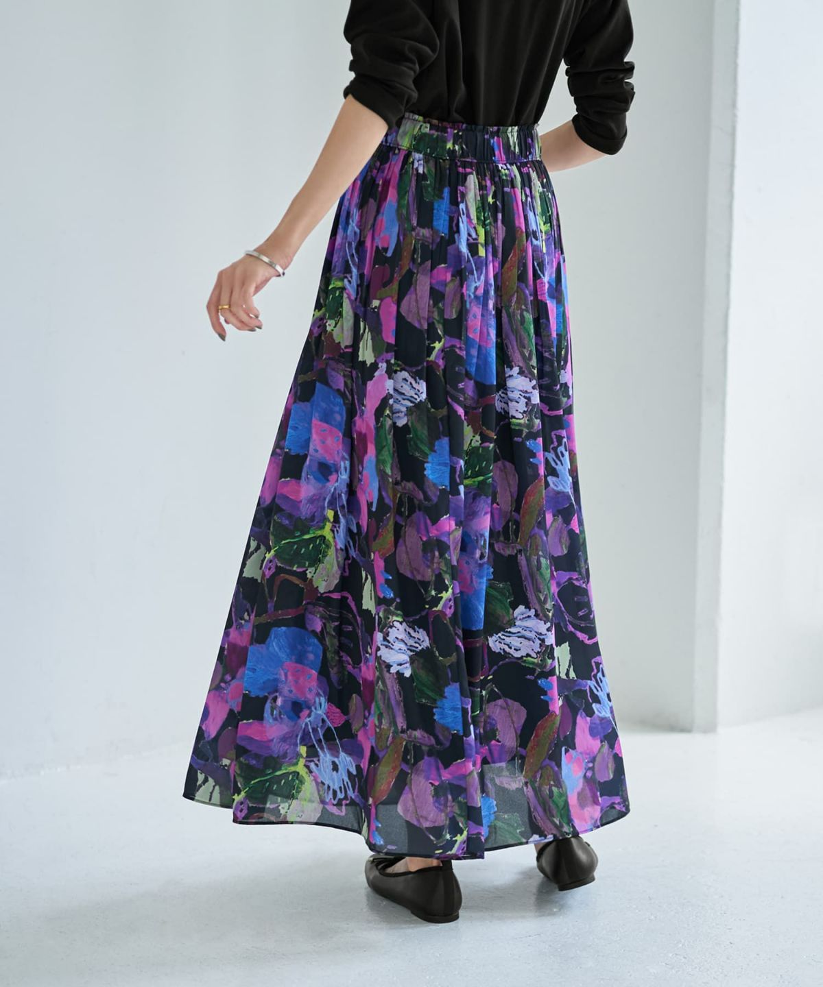 着用イメージ 167cm ブラックミックス 02サイズ