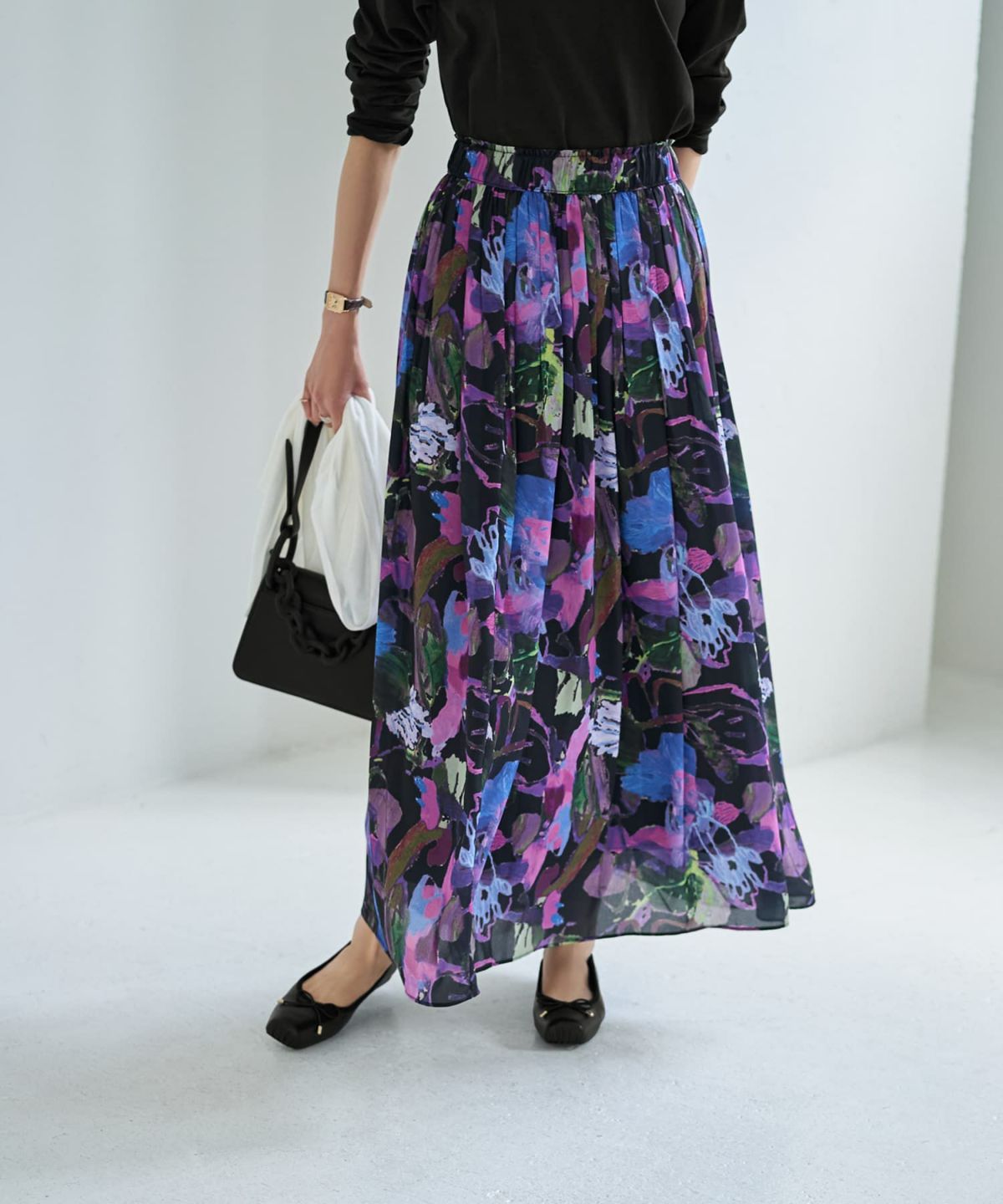 着用イメージ 167cm ブラックミックス 02サイズ