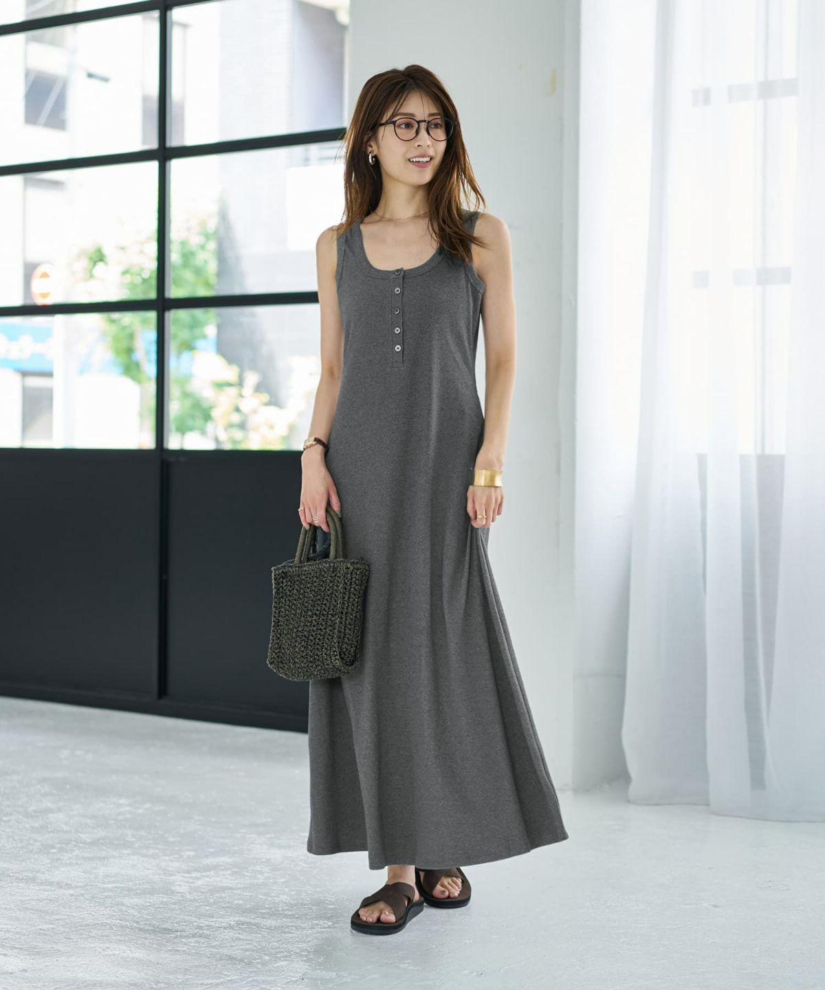 着用イメージ 167cm チャコール 02サイズ