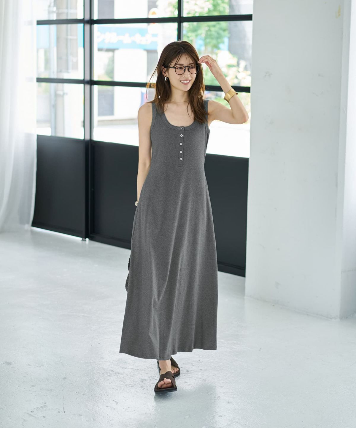 着用イメージ 167cm チャコール 02サイズ