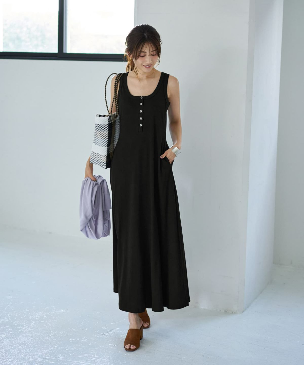 着用イメージ 167cm ブラック 02サイズ