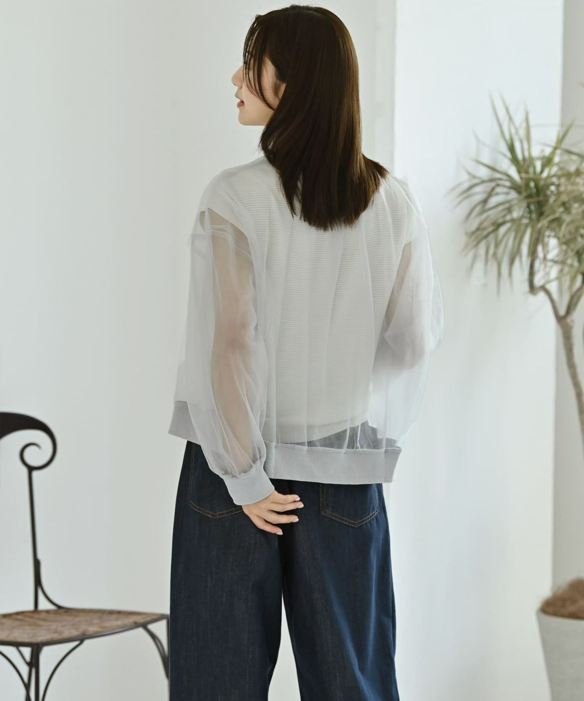 着用イメージ 172cm グレー