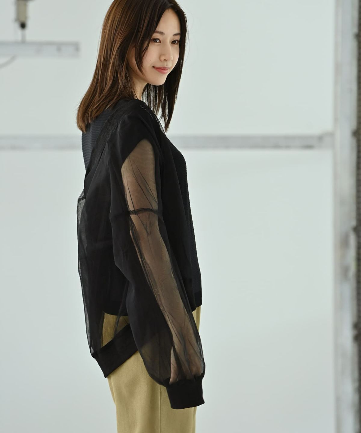 着用イメージ 172cm ブラック